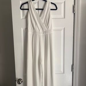 Lace-back White Jumpsuit